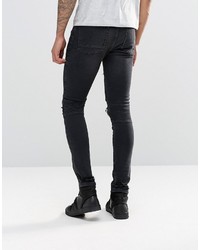 schwarze enge Jeans von Asos