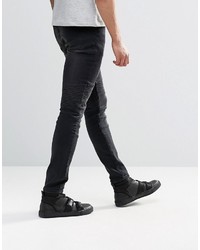 schwarze enge Jeans von Asos