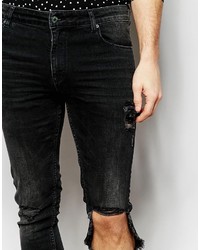 schwarze enge Jeans von Asos