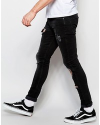 schwarze enge Jeans von Asos