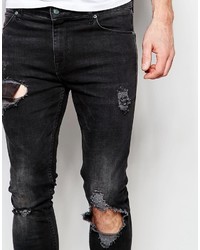 schwarze enge Jeans von Asos