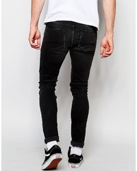 schwarze enge Jeans von Asos