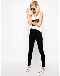 schwarze enge Jeans von Cheap Monday