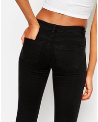 schwarze enge Jeans von Asos