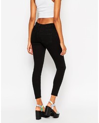 schwarze enge Jeans von Asos