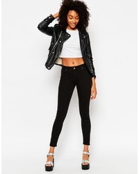 schwarze enge Jeans von Asos