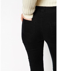 schwarze enge Jeans von Asos