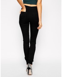 schwarze enge Jeans von Asos