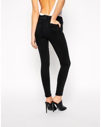 schwarze enge Jeans von Asos