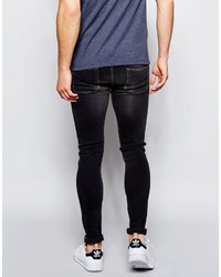 schwarze enge Jeans von Asos