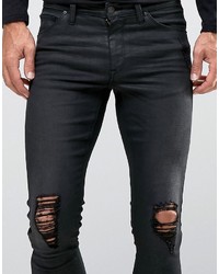 schwarze enge Jeans von Asos