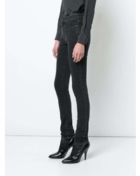 schwarze enge Jeans von Saint Laurent