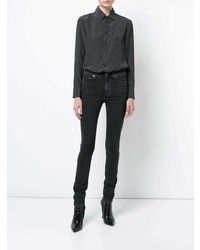 schwarze enge Jeans von Saint Laurent