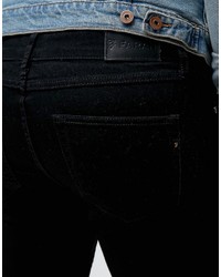 schwarze enge Jeans von Farah