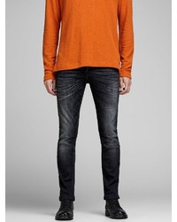 schwarze enge Jeans von Jack & Jones