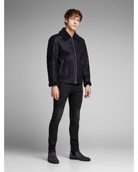 schwarze enge Jeans von Jack & Jones