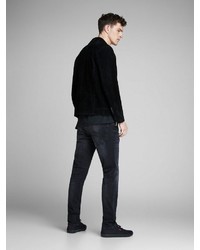 schwarze enge Jeans von Jack & Jones