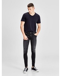 schwarze enge Jeans von Jack & Jones