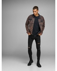 schwarze enge Jeans von Jack & Jones