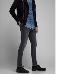 schwarze enge Jeans von Jack & Jones