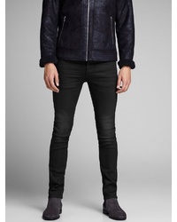 schwarze enge Jeans von Jack & Jones