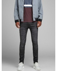 schwarze enge Jeans von Jack & Jones