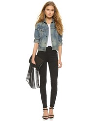 schwarze enge Jeans von True Religion