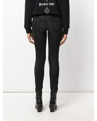 schwarze enge Jeans von Marcelo Burlon County of Milan