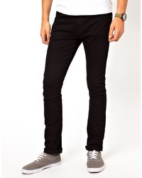 schwarze enge Jeans von Nudie Jeans