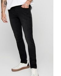 schwarze enge Jeans von ONLY & SONS