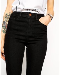 schwarze enge Jeans von Asos