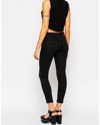 schwarze enge Jeans von Asos