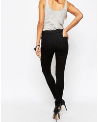 schwarze enge Jeans von Asos