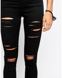 schwarze enge Jeans von Asos