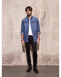 schwarze enge Jeans von Selected Homme