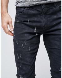 schwarze enge Jeans von Asos