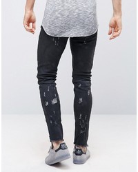 schwarze enge Jeans von Asos