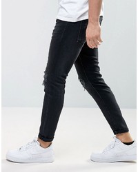 schwarze enge Jeans von Pull&Bear