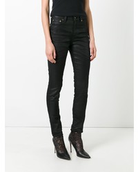 schwarze enge Jeans von Saint Laurent