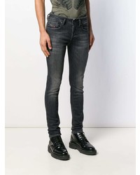 schwarze enge Jeans von Diesel