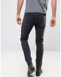 schwarze enge Jeans von Asos