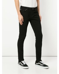 schwarze enge Jeans von Nudie Jeans