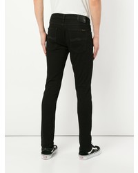 schwarze enge Jeans von Nudie Jeans