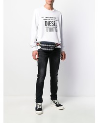 schwarze enge Jeans von Diesel