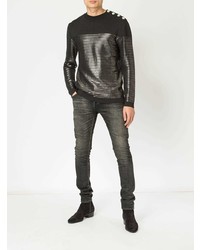 schwarze enge Jeans von Balmain