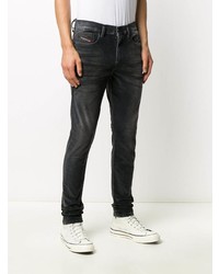 schwarze enge Jeans von Diesel