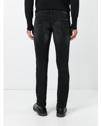 schwarze enge Jeans von Nudie Jeans Co