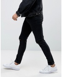 schwarze enge Jeans von Asos