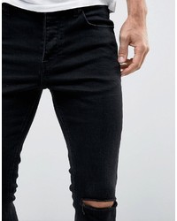 schwarze enge Jeans von Asos