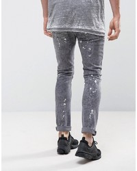 schwarze enge Jeans von Asos